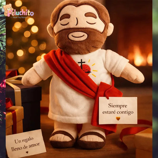 Peluche Jesús que Respira y Transmite Paz  Luz, Sonidos y Movimiento