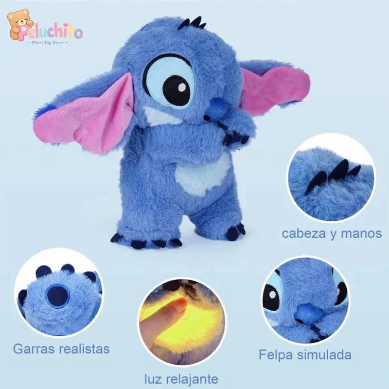 Peluche Stitch que Respira y Cobra Vida 💙 Luz, Sonidos y Movimiento